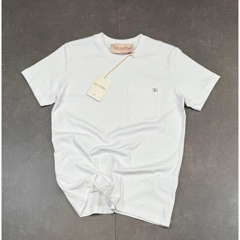 White Oversized T-Shirt with Metal Logo