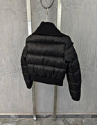 Black Women Short Puffer Jacket