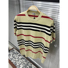 Beige Checkered Oversized T-Shirt
