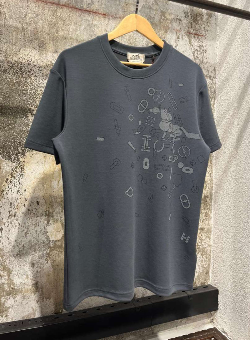 Dark Grey Cotton T-shirt