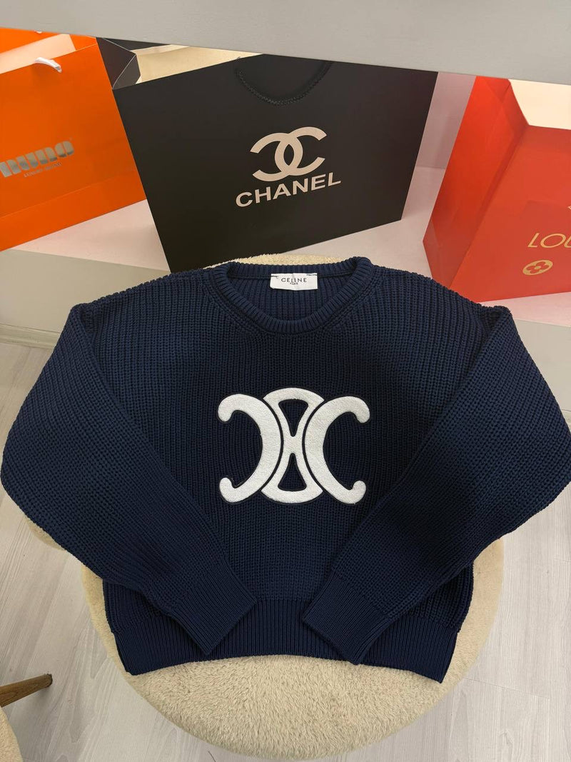 Navy Blue Knitted Women’s Sweater