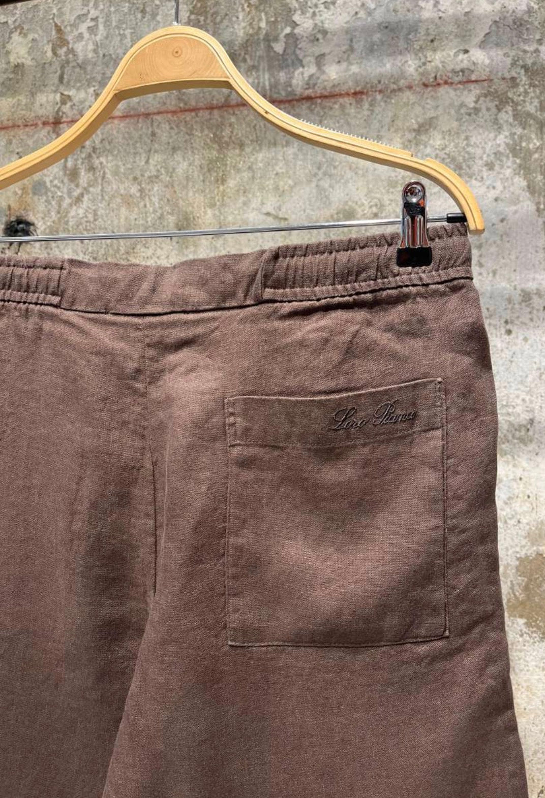Brown Linen Shorts