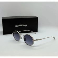 Blue Sunglasses with Silver Frames