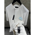 White Oversized T-Shirt with Blue Stars