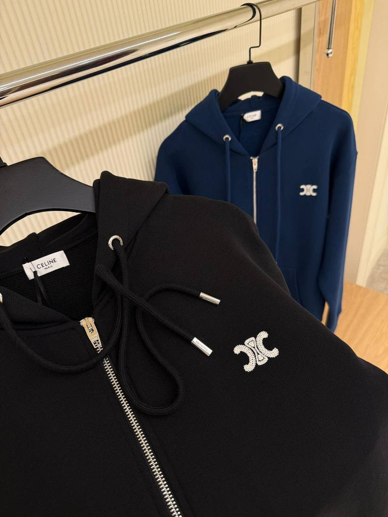 Black Zipper Sweatshirt