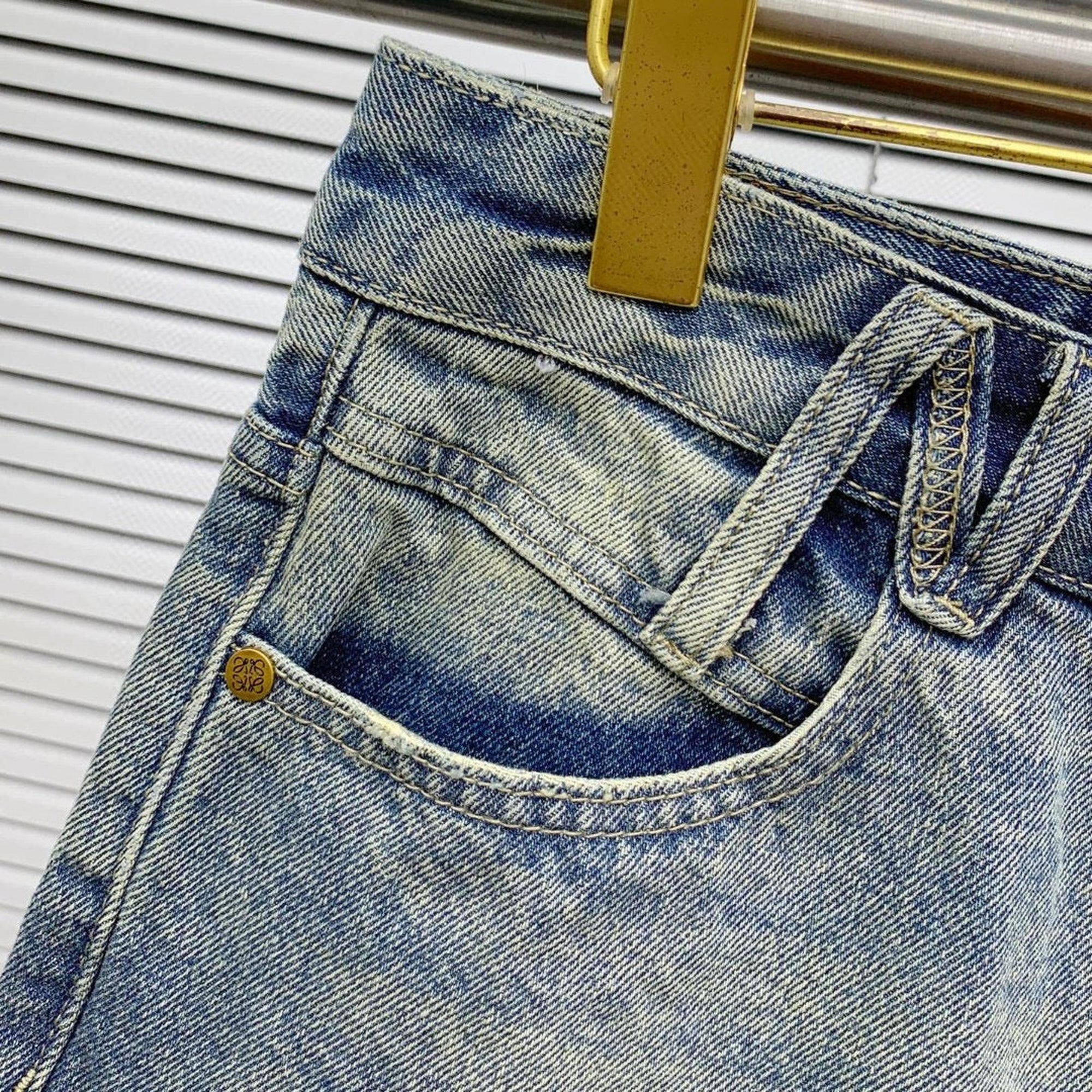 Blue Ripped Shorts