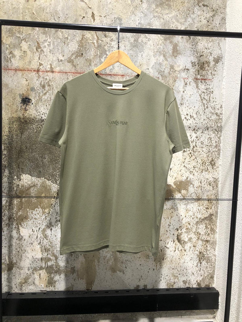 Khaki Green Cotton T-shirt
