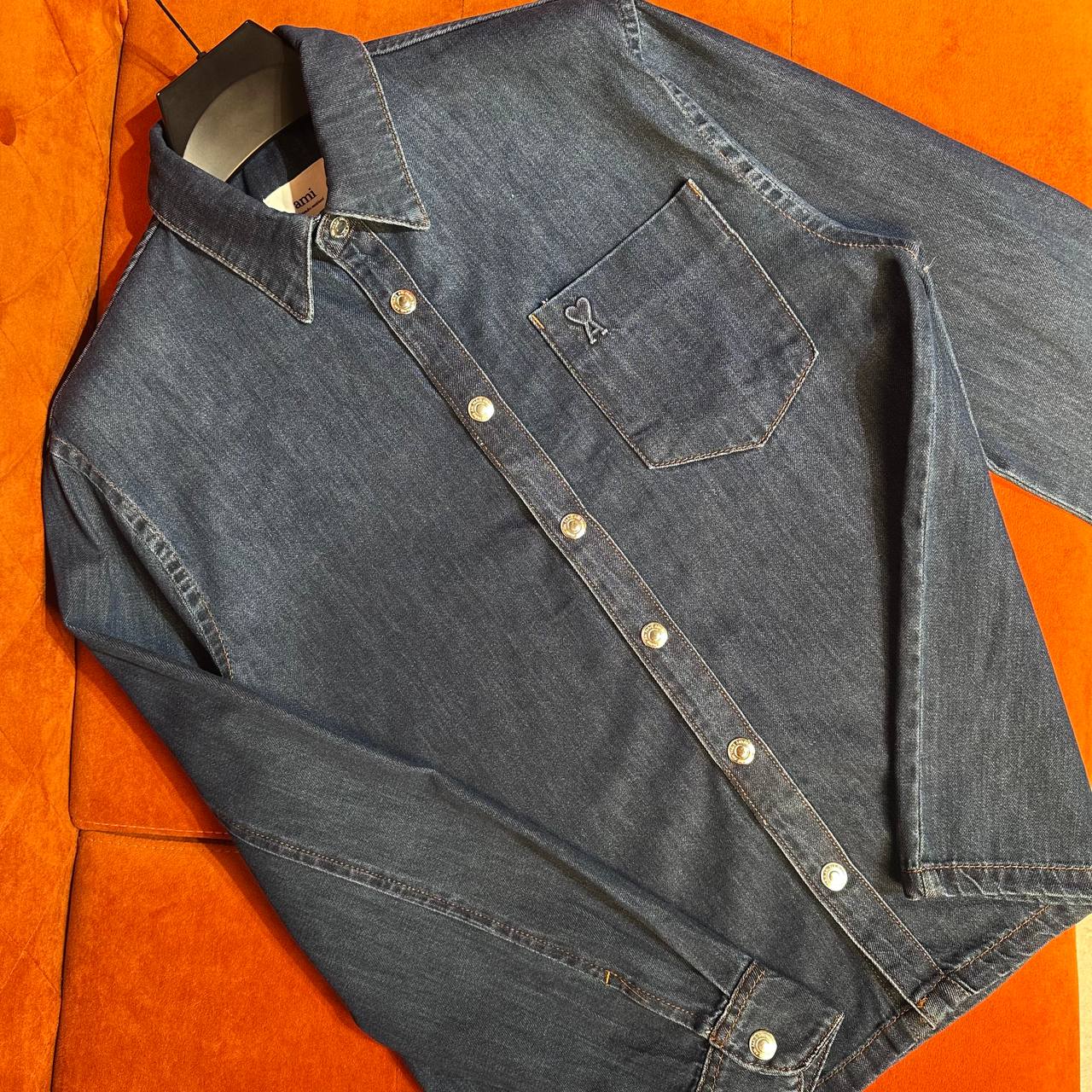 Dark Blue Denim Shirt Jacket