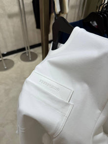 White Cotton T-shirt with Pocket