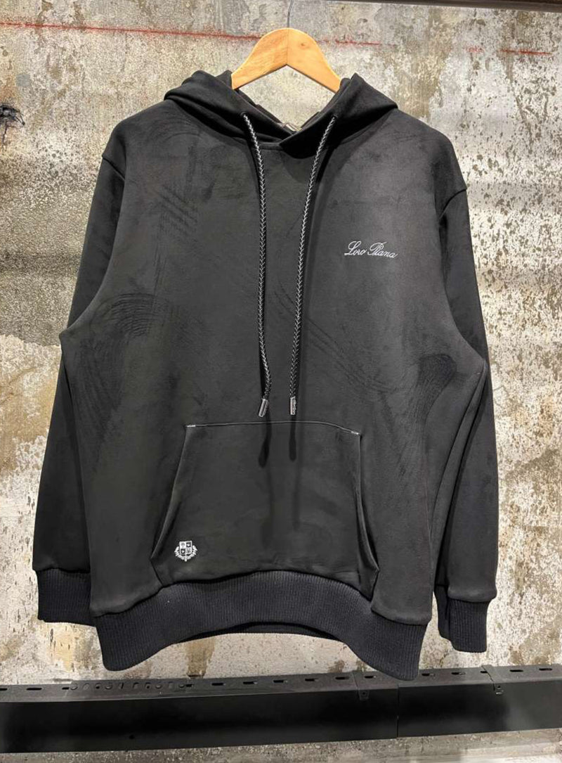 Black Cotton Hoodie