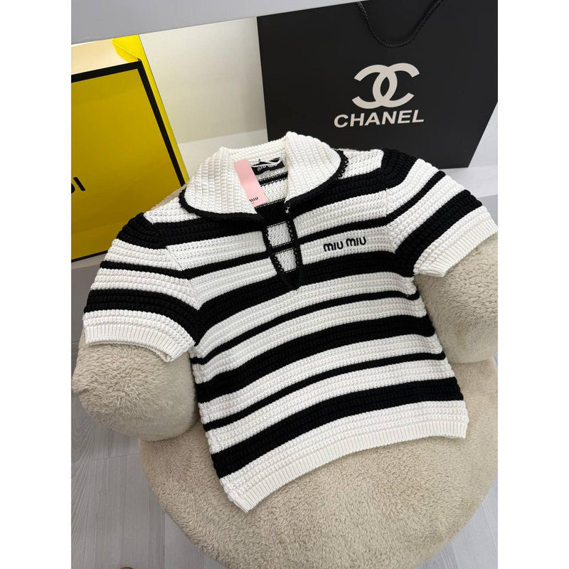 White Knitted Women’s T-Shirt