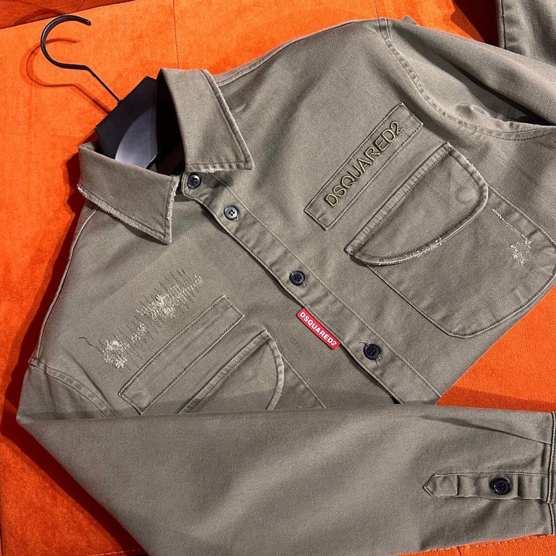 Grey Denim Shirt Jacket