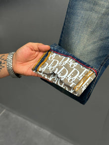 Blue Jeans with Monogram Padding
