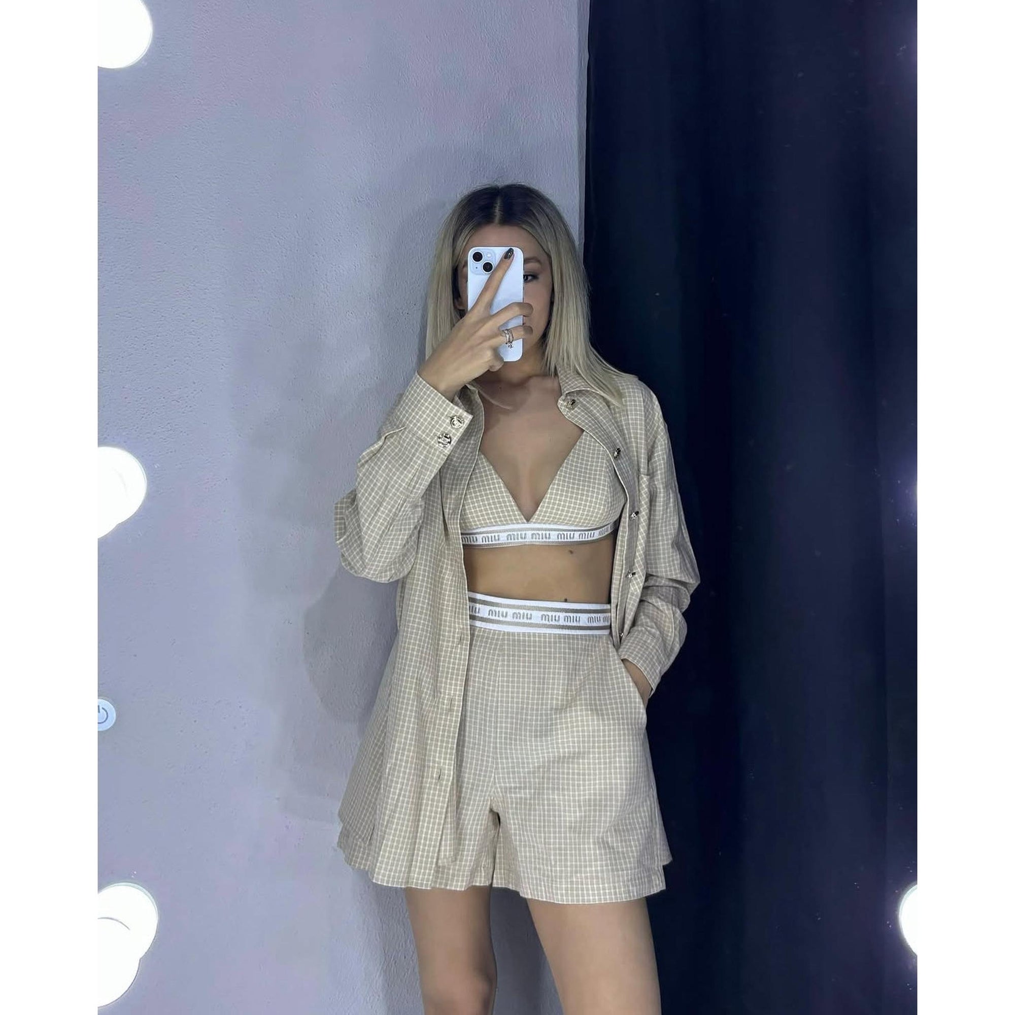 Beige Women Set in 3 Pieces