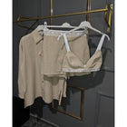 Beige Women Set in 3 Pieces