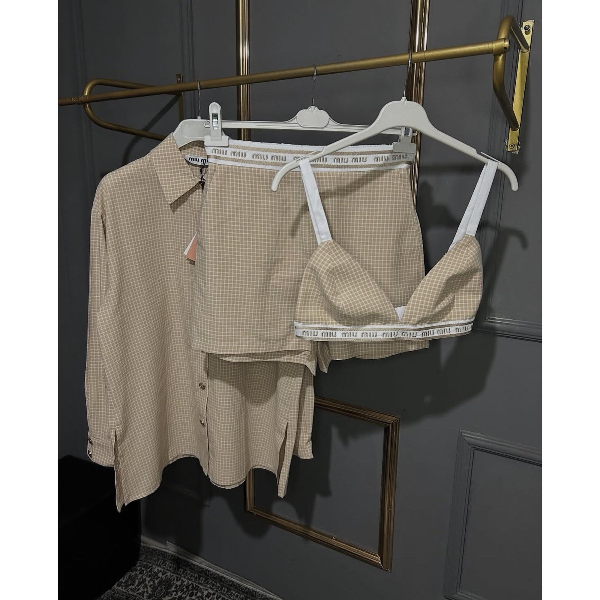 Beige Women Set in 3 Pieces