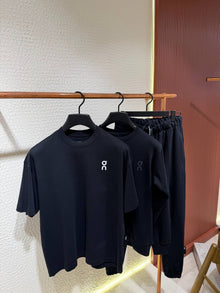 Black Cotton Trackpants
