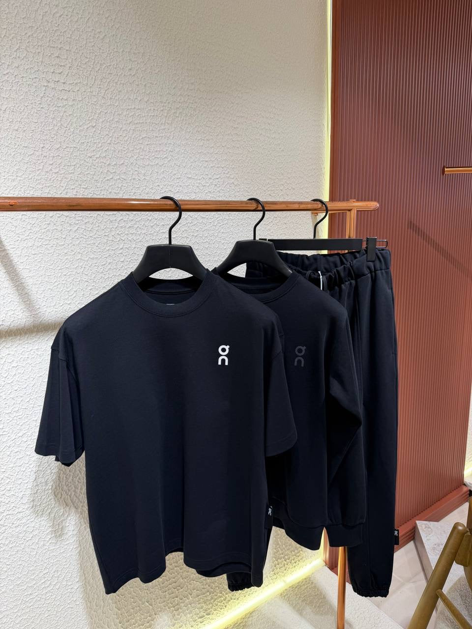 Black Cotton Trackpants