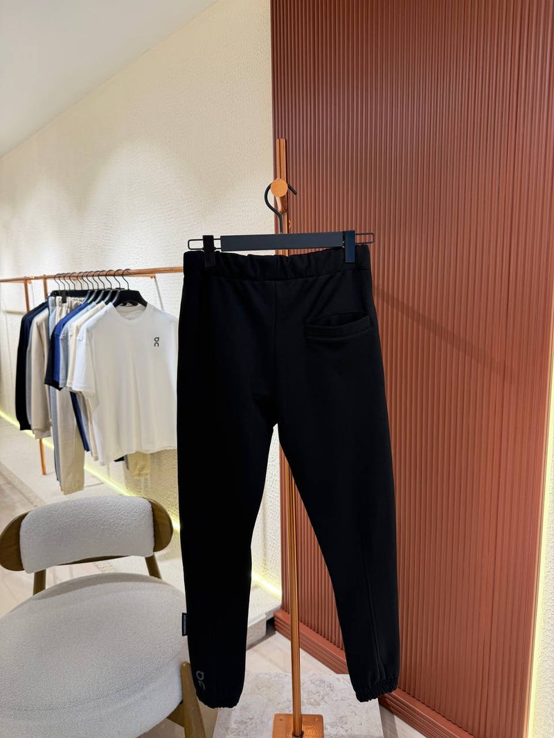 Black Cotton Trackpants